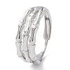 304 Stainless Steel Bamboo Adjustable Rings RJEW-D006-10P-1