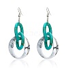 Acrylic Oval with Ring Dangle Earrings FS-WG43E6C-01-1