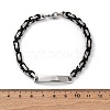 201 Stainless Steel ID Bracelets BJEW-F331-08BP-4