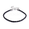 Trendy Braided Imitation Leather Bracelet Making X-BJEW-S076-002-2