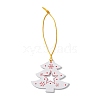 Christmas Wood Christmas Tree Pendant Decorations HJEW-JM02166-3