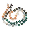 4 Styles Synthetic Malachite & Natural Dragon Blood Jasper & Flower Amazonite & Red Aventurine Beads Strands G-D095-A08-4