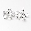 Tarnish Resistant Flower 5-Petal 316 Surgical Stainless Steel Bead Caps X-STAS-M257-01-2