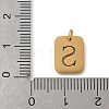 304 Stainless Steel Charms STAS-R001-01G-S-3