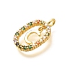 Brass Micro Pave Cubic Zirconia Pendants ZIRC-P123-01G-C02-2