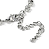 Anti-Tarnish 304 Stainless Steel Textured Rolo Chain Anklets AJEW-A057-03P-2