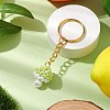 Glass Seed Beads Mushroom Keychain KEYC-MZ00021-04-2