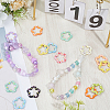 26Pcs Spray Painted Alloy Spring Gate Rings FIND-SC0022-55-4
