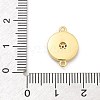 Brass Micro Pave Clear Cubic Zirconia Connector Charms KK-M303-04G-07-3