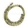 Frosted Natural Chinese Jade Southern Jade Beads Strands G-M248-6mm-06-3