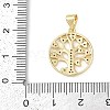 Rack Plating Brass Micro Pave Cubic Zirconia Pendants KK-H509-20G-03-3