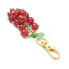 Grape Natural Carnelian Pendant Decorations HJEW-MZ00342-01-4