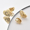 Rack Plating Brass Micro Pave Clear Cubic Zirconia Stud Earrings EJEW-K299-01G-G-3