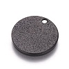 304 Stainless Steel Textured Pendants STAS-I098-01-12mm-B-2