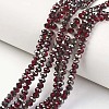 Electroplate Transparent Glass Beads Strands EGLA-A034-T4mm-P10-1