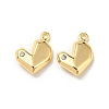 Brass Micro Pave Cubic Zirconia Charms KK-Q809-02G-1