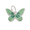 925 Sterling Silver Enamel Butterfly Charms STER-D300-28P-04-1