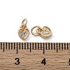 Brass Micro Pave Cubic Zirconia Charms KK-C071-09KCG-3