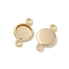 Flat Round Brass Connector Cabochon Settings KK-K414-13G-G-2