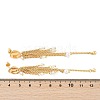 Brass ABS Plastic Pearl Tassel Stud Earrings EJEW-U040-11G-5