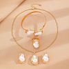 Oval Alloy & Plastic Pearl Jewelry Sets WGB491C-16-1