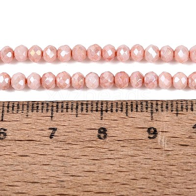 Anti-Tarnish Electroplate Rondelle Glass Beads Strands EGLA-T021-3mm-17-15-1