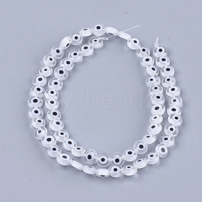 Handmade Evil Eye Lampwork Beads Strands LAMP-S191-02A-10-1