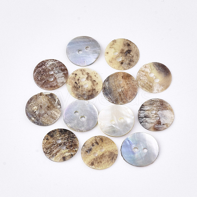 2-Hole Mother of Pearl Buttons SHEL-T012-43-1