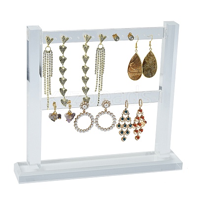 Organic Glass Earring Stands Displays EDIS-E008-01-1