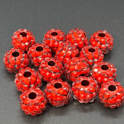 Opaque Acrylic Beads SACR-WH0008-028B-1