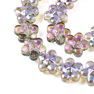 Electroplate Glass Beads Strands EGLA-T028-02J-1