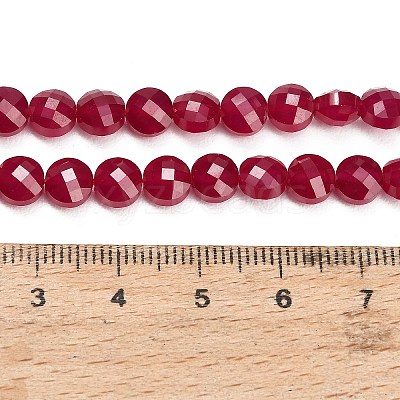 Lab Grown Red Corundum Beads Strands GG-CBAC488-05-1