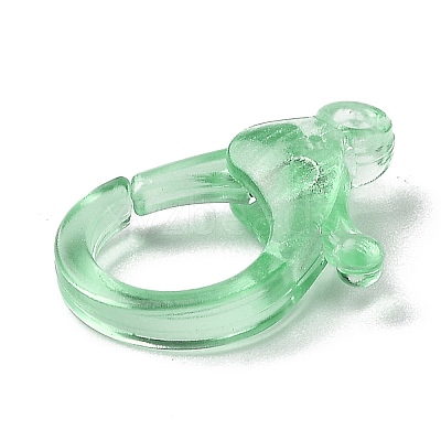 Transparent Plastic Lobster CLaw Clasps KY-H005-A05-1