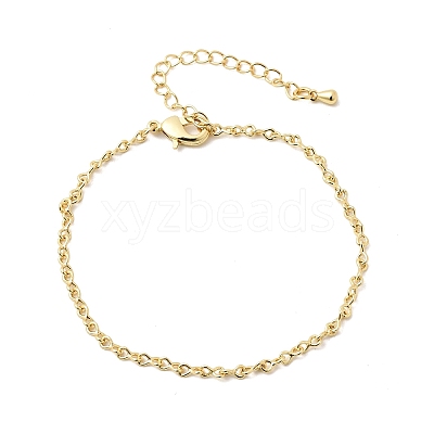 Brass Infinity Link Chain Bracelets for Women BJEW-F531-01G-1
