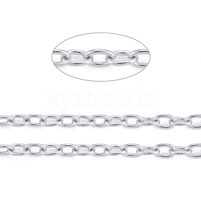 Non-Tarnish 3.28 Feet 201 Stainless Steel Cable Chains X-CHS-R008-11-1