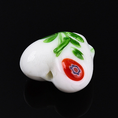Handmade Bumpy Millefiori Glass Beads LAMP-N024-42F-1