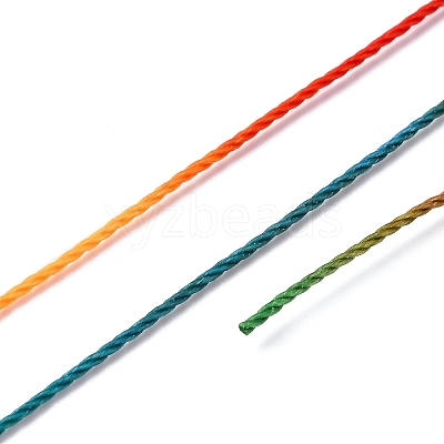 Segment Dyed Twisted Waxed Polyester Cord YC-C003-01E-1