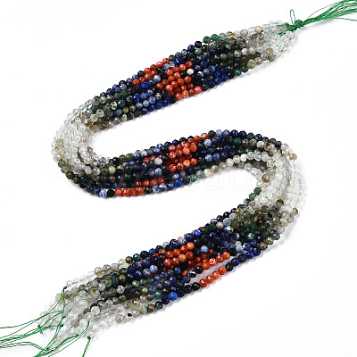 Natural & Synthetic Mixed Gemstone Beads Strands G-D080-A01-01-09-1