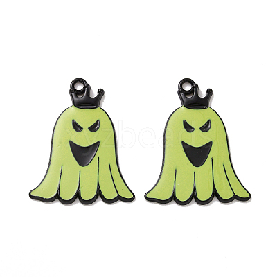 Halloween Theme Rack Plating Alloy Enamel Pendants PALLOY-O109-55EB-1