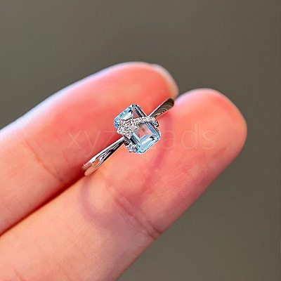 925 Sterling Silver with Cubic Zirconia Finger Rings FS-WGFD4D7-03-1