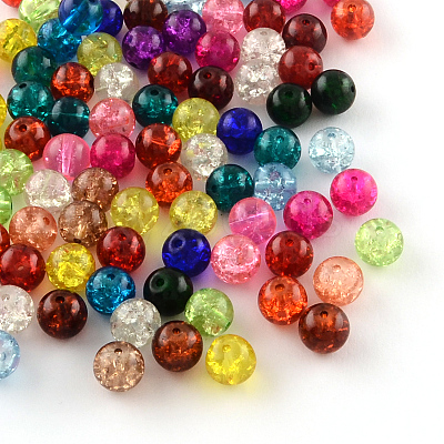 Transparent Crackle Glass Beads CCG-R001-6mm-M-1