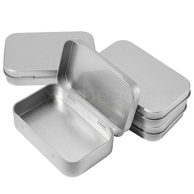 4Pcs Iron Jewelry Storage Boxes with Hinged Lid CON-SP0001-20B-1
