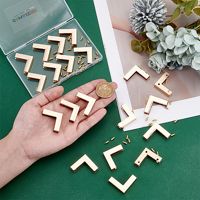 20 Sets Zinc Alloy Purse Corner for Bag FIND-GO0003-66A-1
