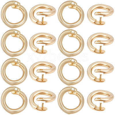 Brass Snap Clasps KK-BBC0021-49G-1