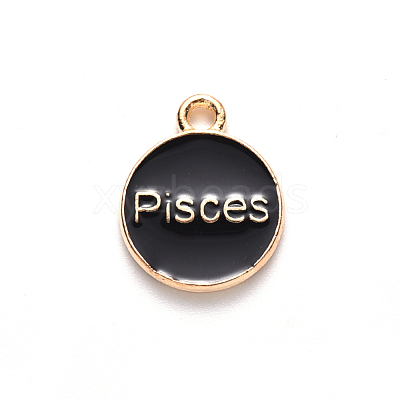 Alloy Enamel Pendants X-ENAM-S124-01A-08H-1