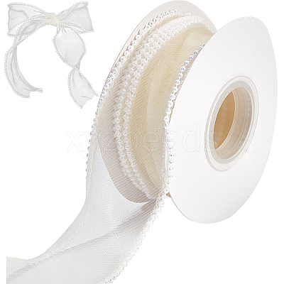 Polyester Organza Ribbons SRIB-WH20020-004B-1