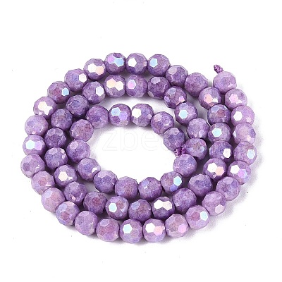 Anti-Tarnish Electroplate Glass Beads Strands EGLA-T021-6mm-15-14-1