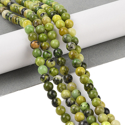 Natural Serpentine Beads Strands X-G-G829-06-4mm-1
