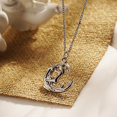 Non-Tarnish 304 Stainless Steel Pendant Necklaces KM9071-2-1