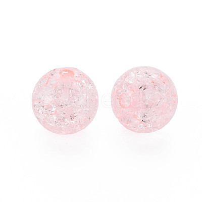 Transparent Crackle Acrylic Beads MACR-S373-66B-N10-1
